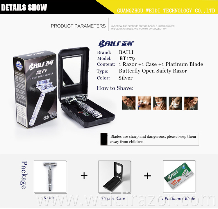 Wholesale Stainless Steel Razor Shave Best Blade Shaving Double Edge Razor